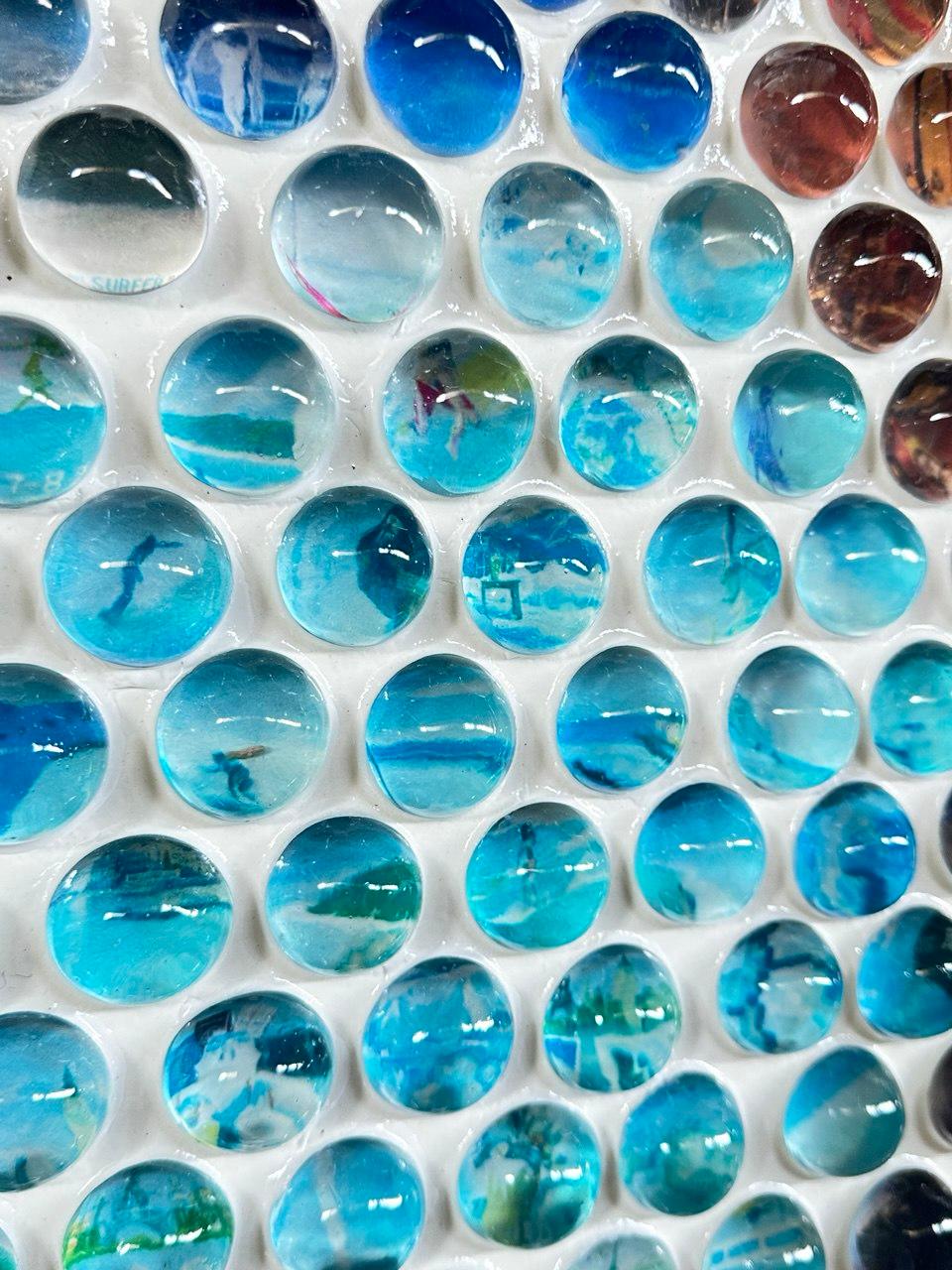 Iconico ritratto pop art blu costiero Paradise di Nemo Jantzen in vendita 11
