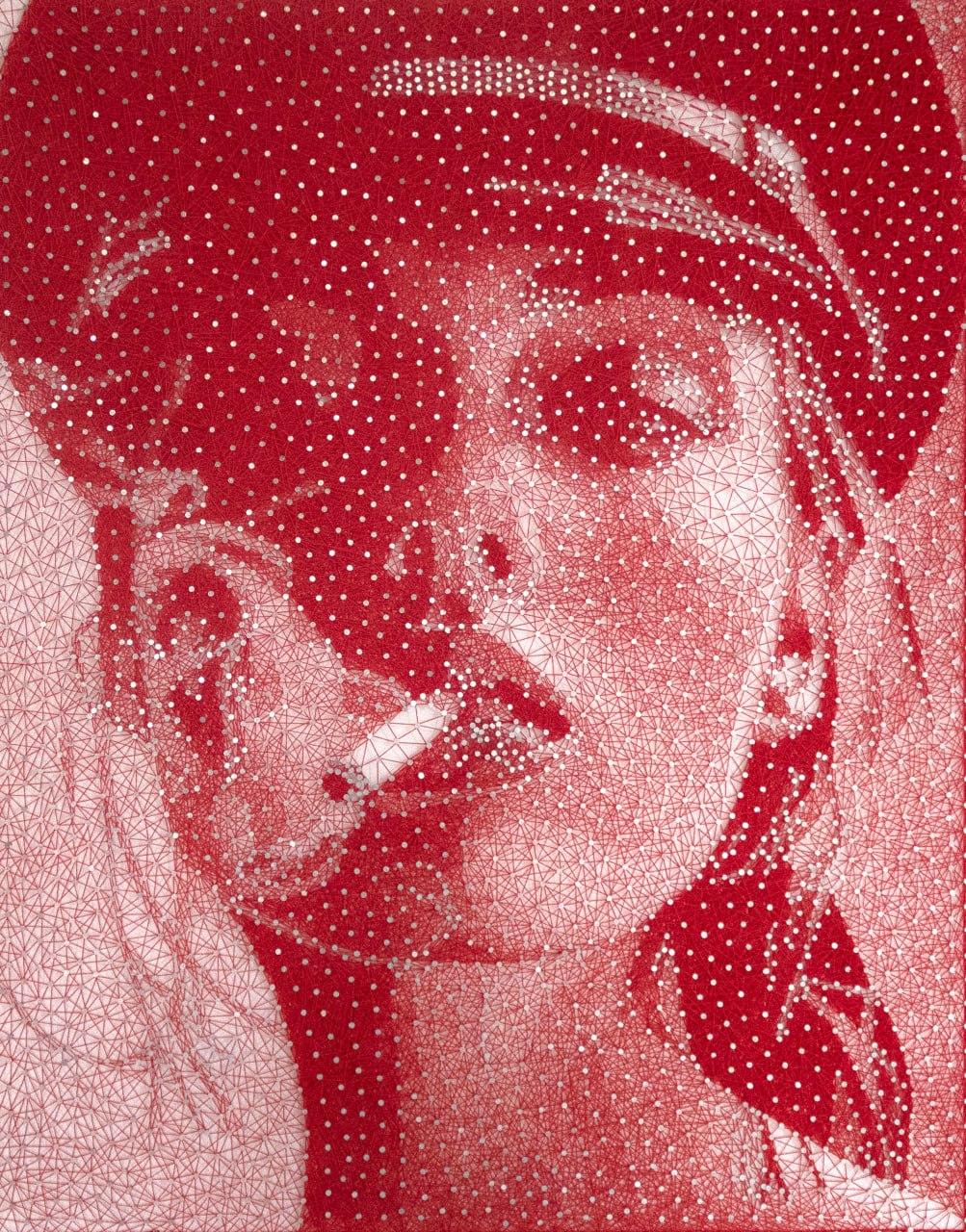 Audace ritratto a mano in corda rossa Dust to Dawn di Nemo Jantzen