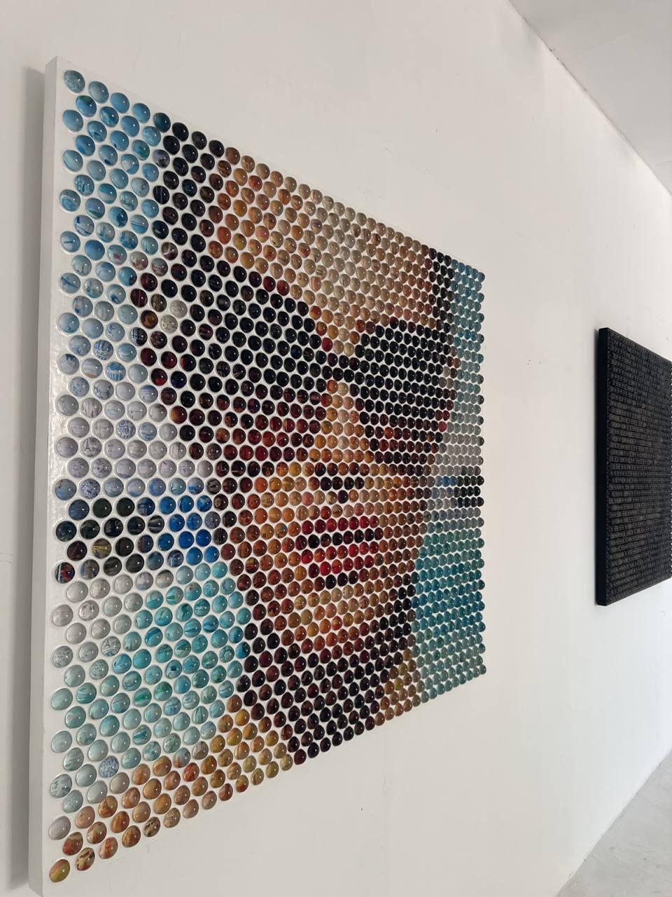 Iconico ritratto pop art blu costiero Paradise di Nemo Jantzen in vendita 5