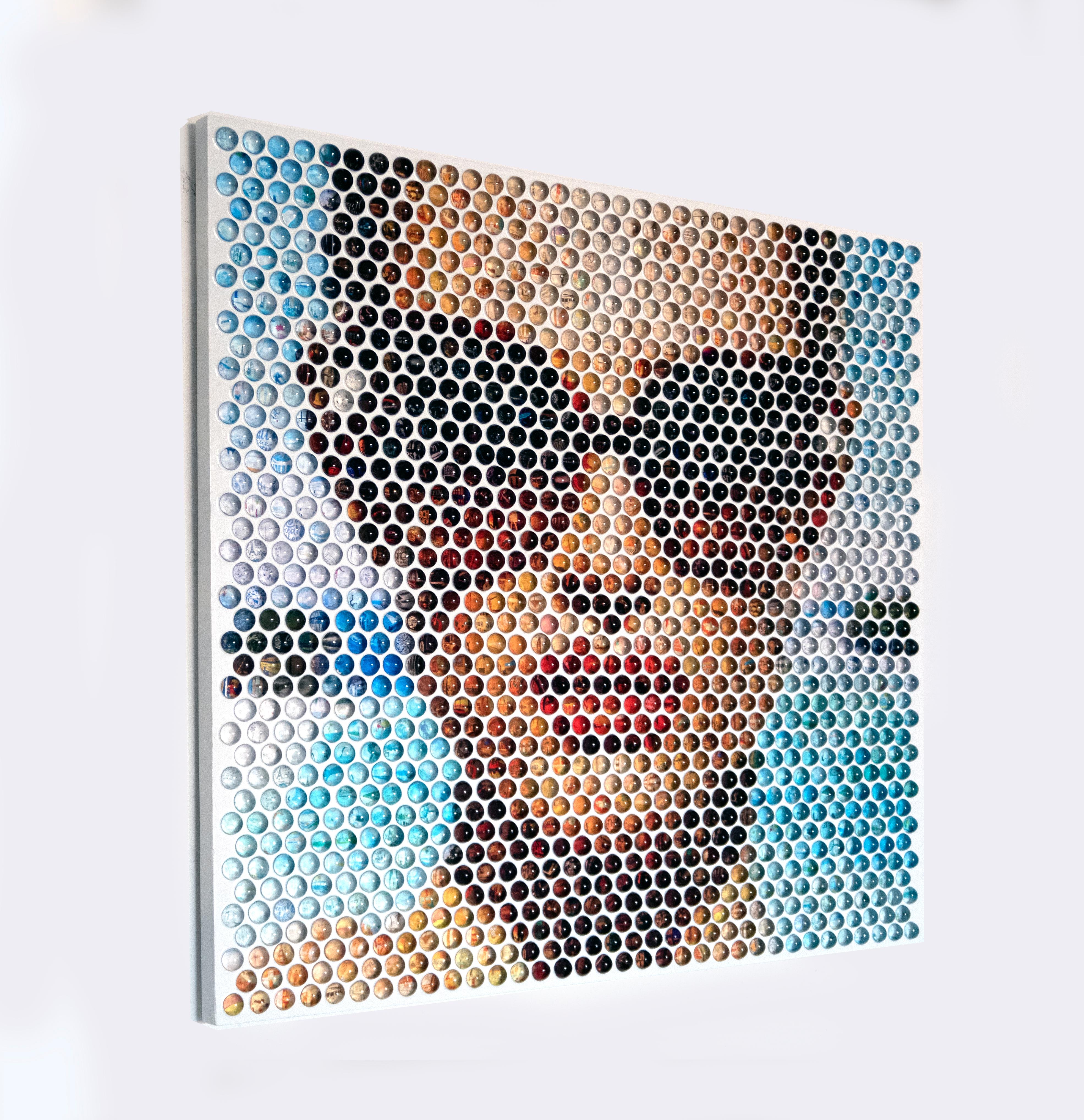 Iconico ritratto pop art blu costiero Paradise di Nemo Jantzen in vendita 4