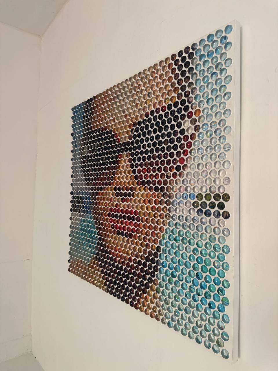 Iconico ritratto pop art blu costiero Paradise di Nemo Jantzen in vendita 6