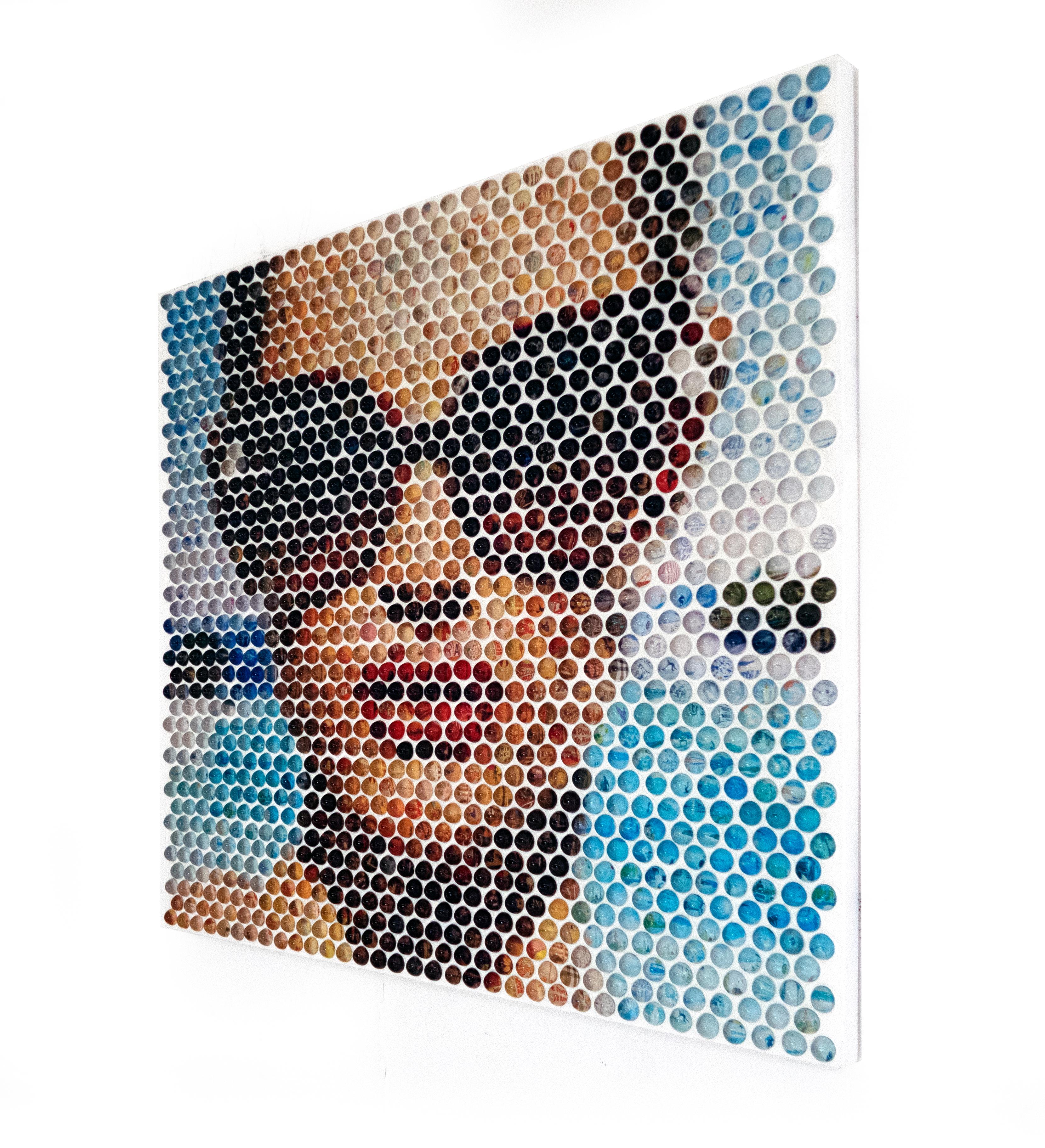 Iconico ritratto pop art blu costiero Paradise di Nemo Jantzen in vendita 3