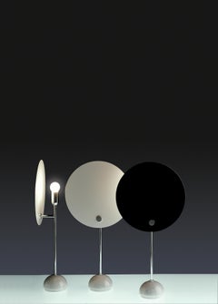Nemo Kuta Table Lamp in Chrome/White-Black by Vico Magistretti
