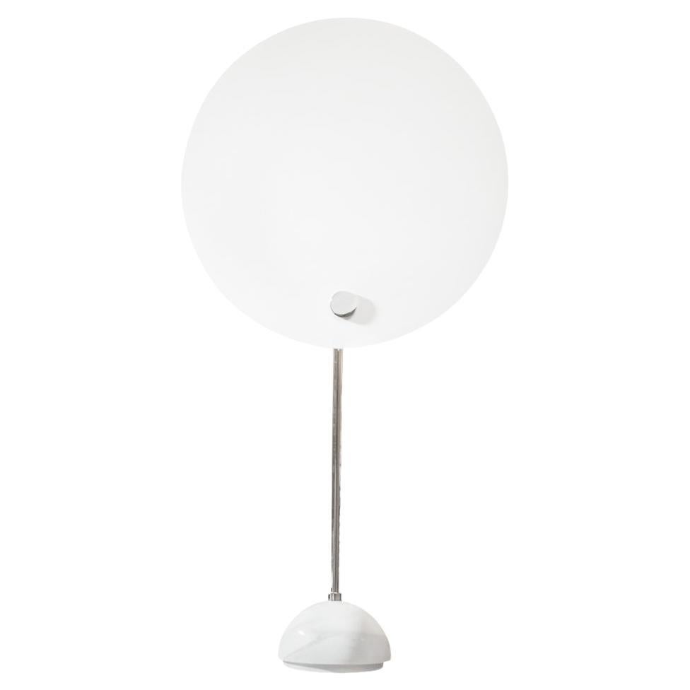 Lampe à poser Nemo Kuta en chrome/blanc-noir par Vico Magistretti en vente