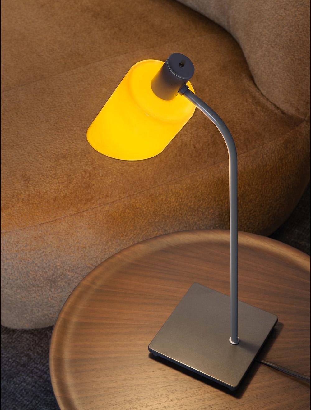 Nemo Lampe de Bureau Tischleuchte E14 in Blau Grau von Charlotte Perriand (Europäisch) im Angebot