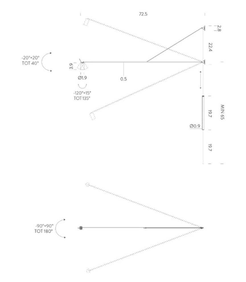 Nemo Lighting Aplique Enchufable Cisne by Bernhard Osann Aluminio en venta