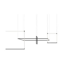 Nemo Linescapes Desk Matrix Pendelleuchte 114*114cm Horizontal 80W Schwarz 2700K