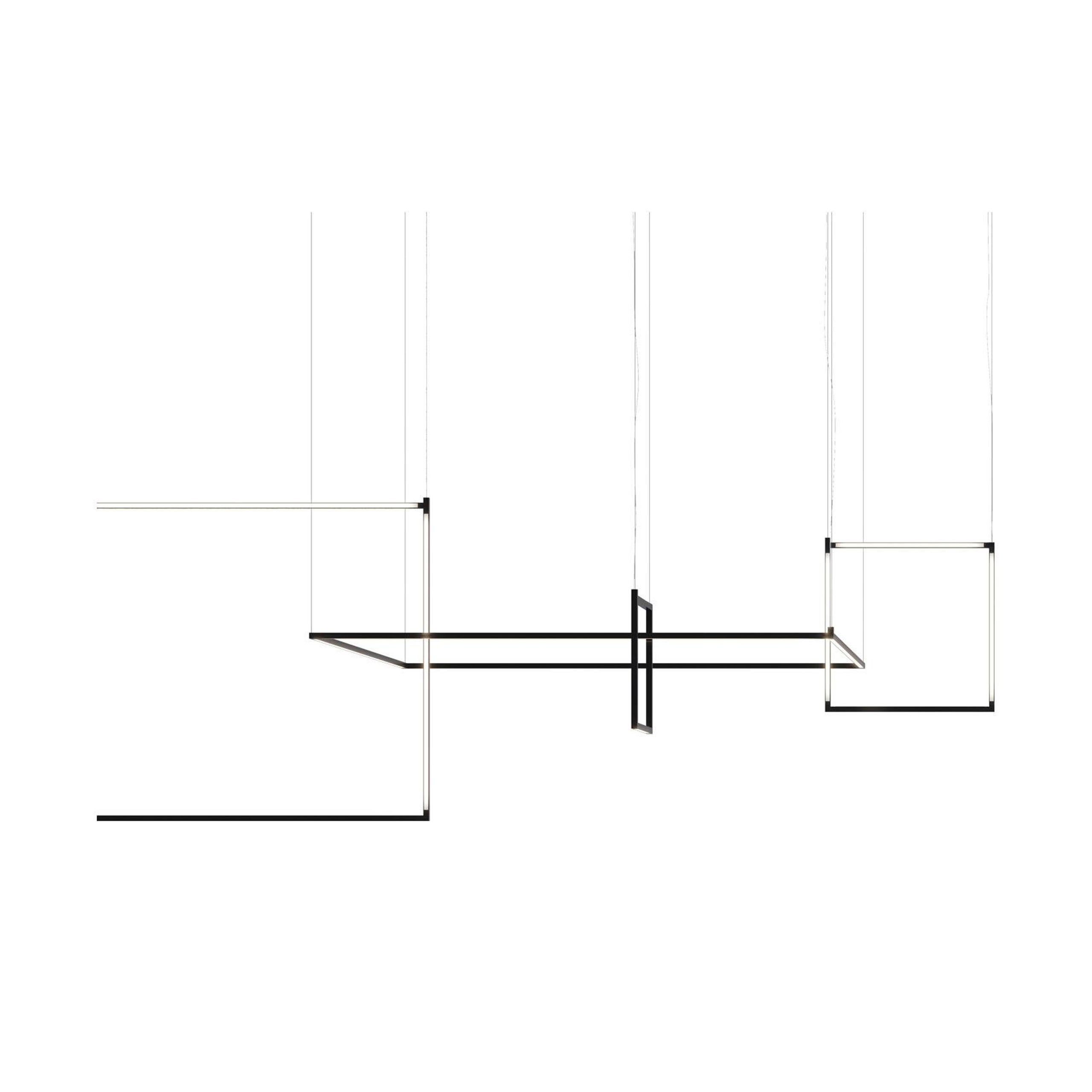 Nemo Linescapes Escritorio Matriz Luz Colgante 114*44cm Horizontal 52W Negro 2700K