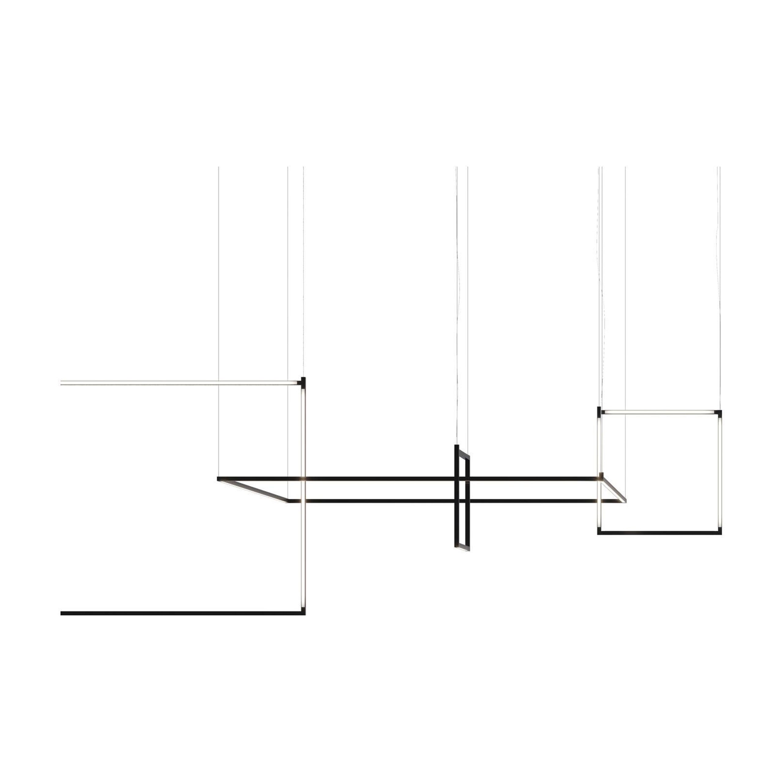 Nemo Linescapes Lámpara Colgante Matriz de Escritorio 114*44cm Horizontal 52W Negra 3000K