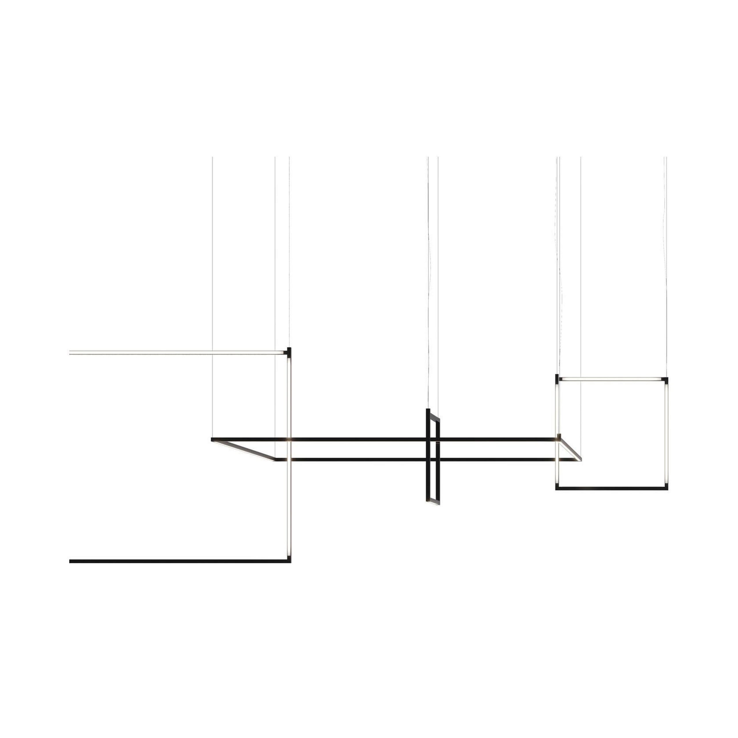 Nemo Linescapes Luz Colgante Matriz de Escritorio 114*64cm Horizontal 60W Negro 2700K