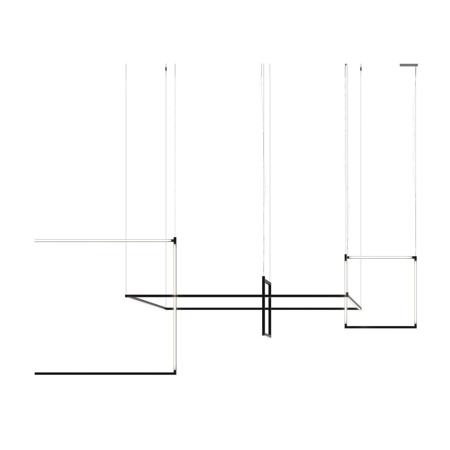 Nemo Linescapes Luz Colgante Matriz de Escritorio 114*64cm Vertical 60W Negro 2700K en venta