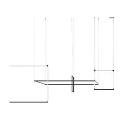 Nemo Linescapes Luz Colgante Matriz de Escritorio 114*64cm Vertical 60W Negro 2700K