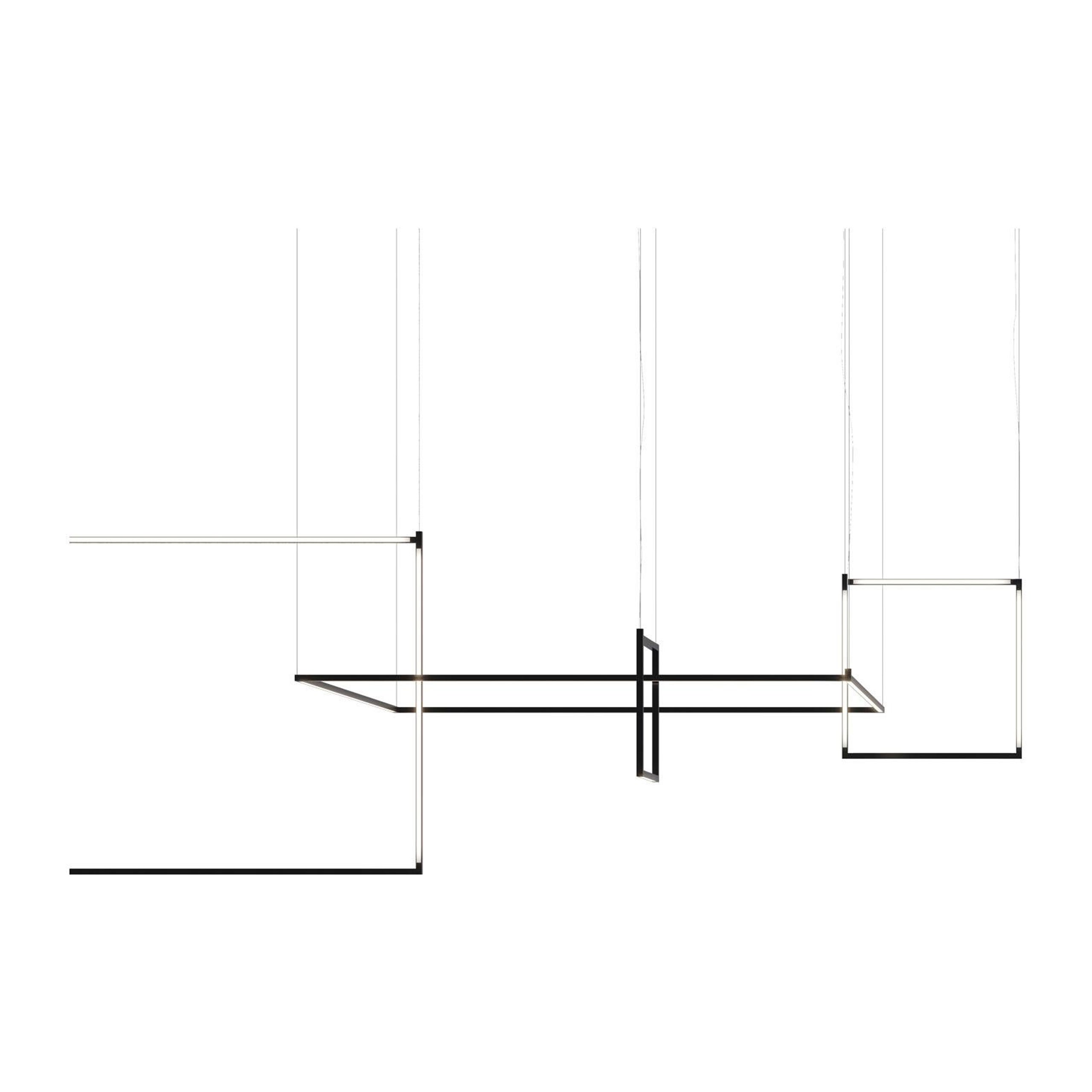 Nemo Linescapes Desk Matrix Pendelleuchte 178*114cm Horizontal 106W Schwarz 3000K