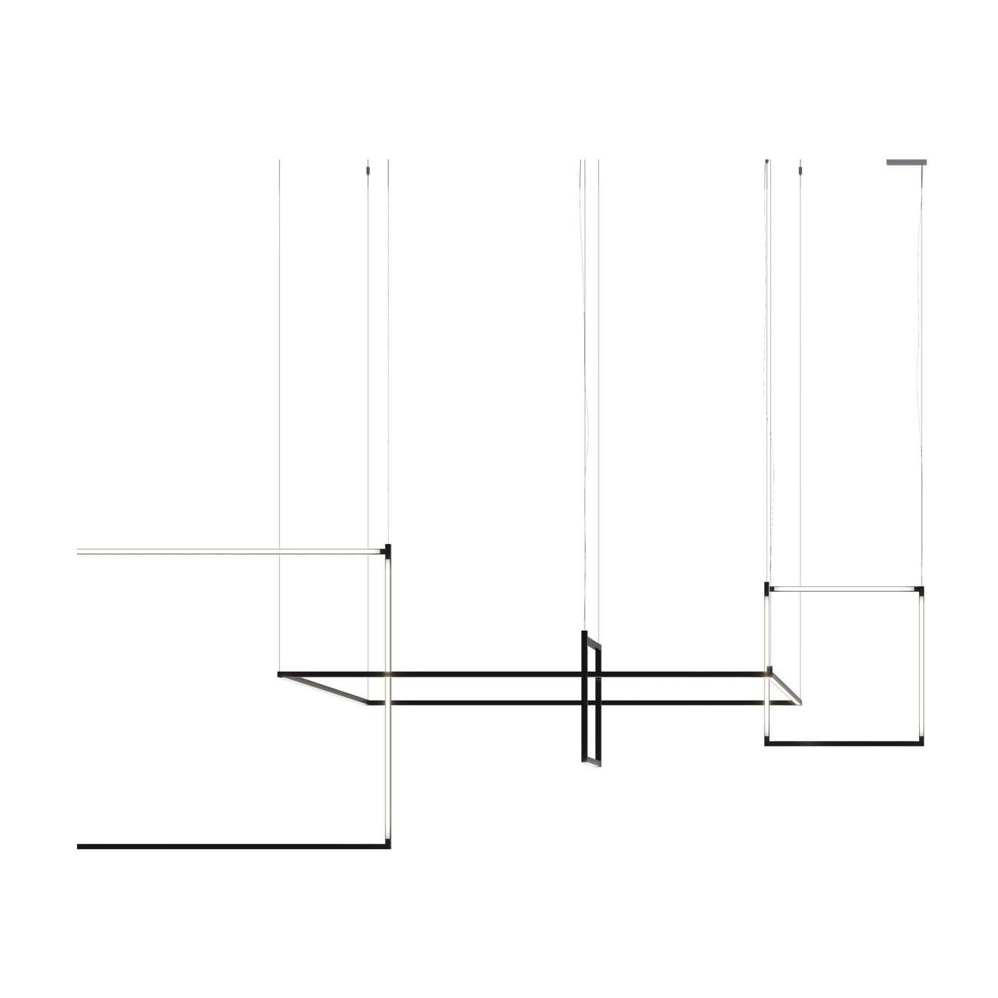 Nemo Linescapes Desk Matrix Pendelleuchte 178*178cm Vertikal 132W Schwarz 2700K