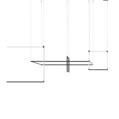 Nemo Linescapes Desk Matrix Pendant Light 178*44cm Horizontal 78W Black 3000K