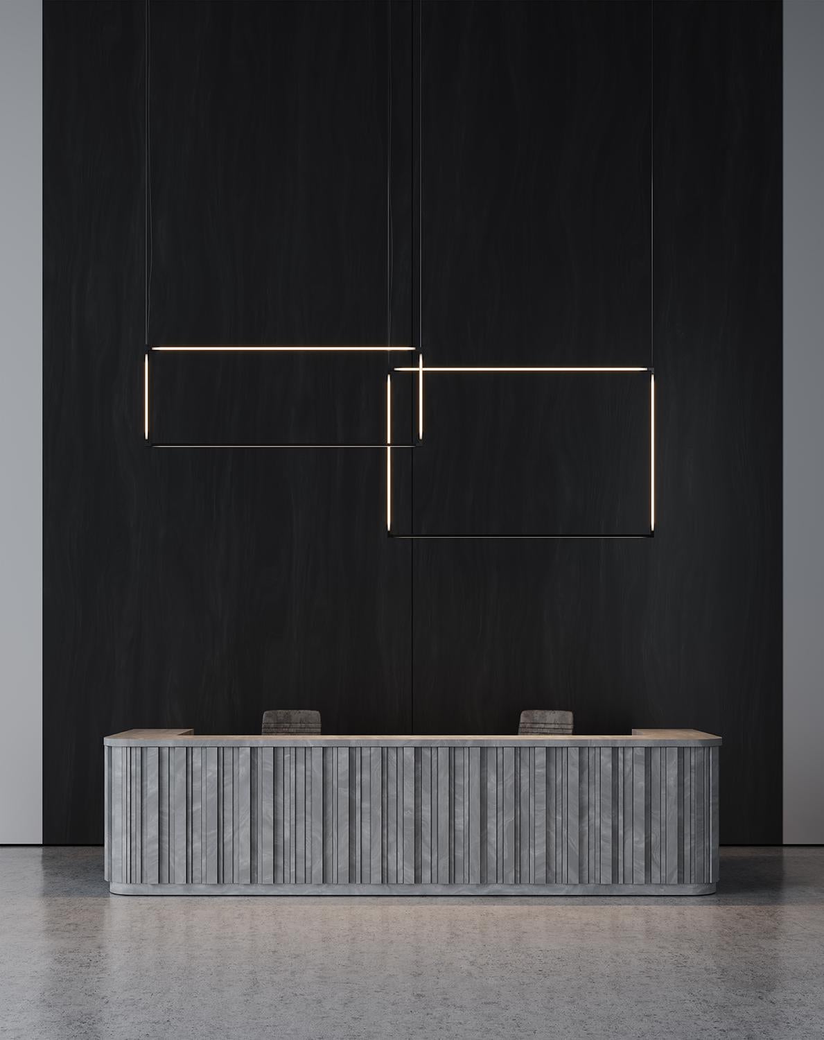Nemo Linescapes Escritorio Matriz Luz Colgante 178*64cm Horizontal 86W Negro 2700K en venta 1