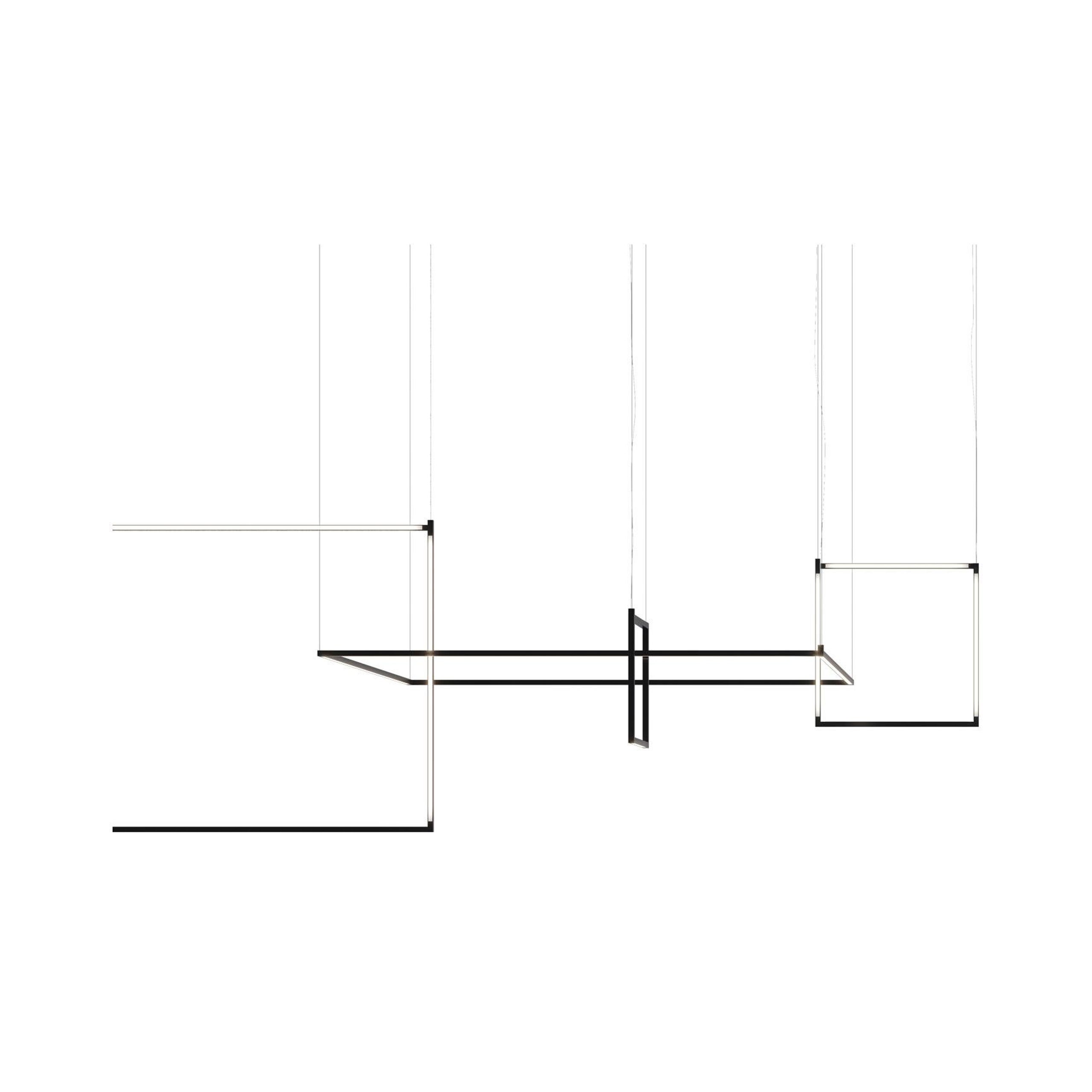 Nemo Linescapes Escritorio Matriz Luz Colgante 178*64cm Horizontal 86W Negro 3000K