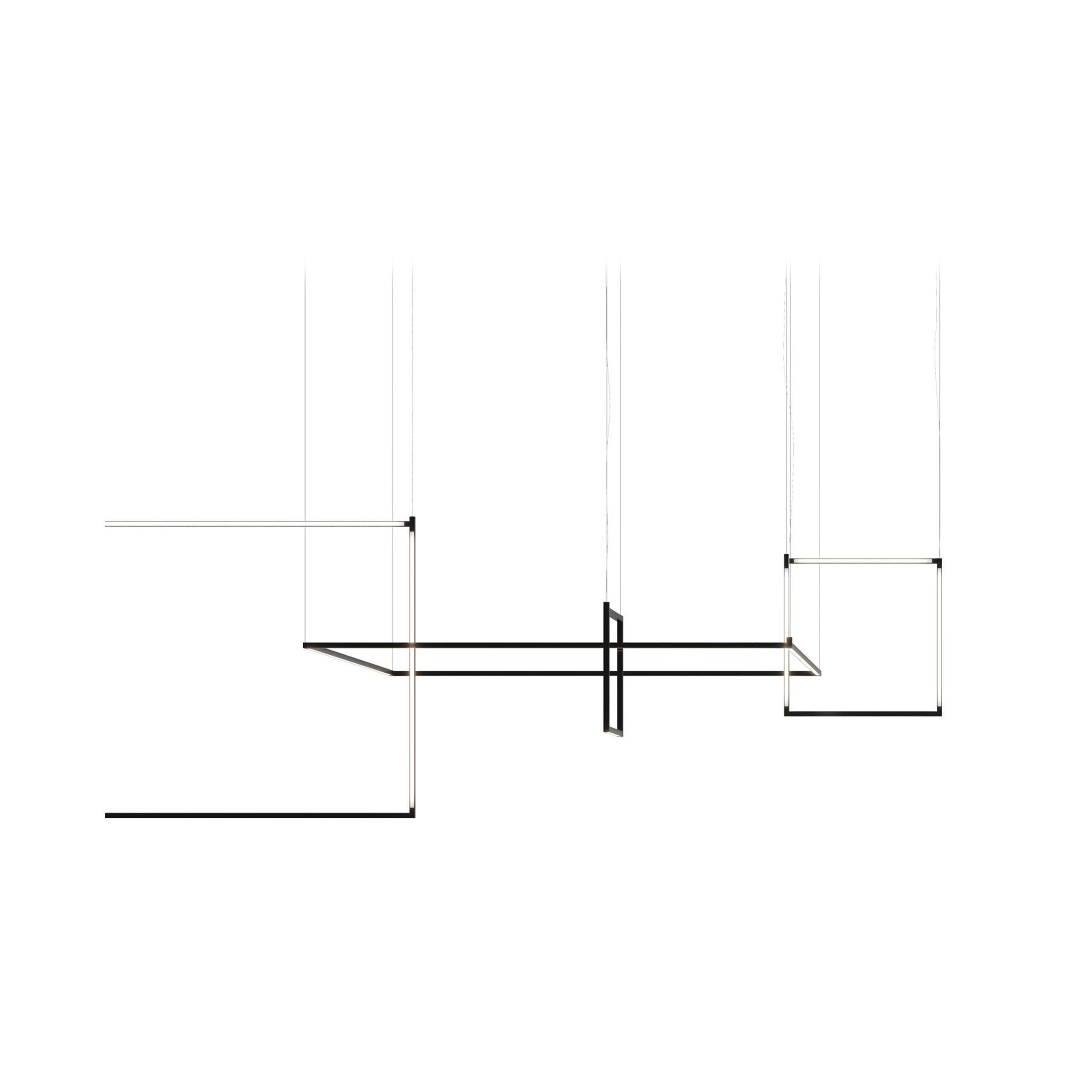 Nemo Linescapes Escritorio Matriz Colgante 44*44cm Horizontal 24W Negro 2700K