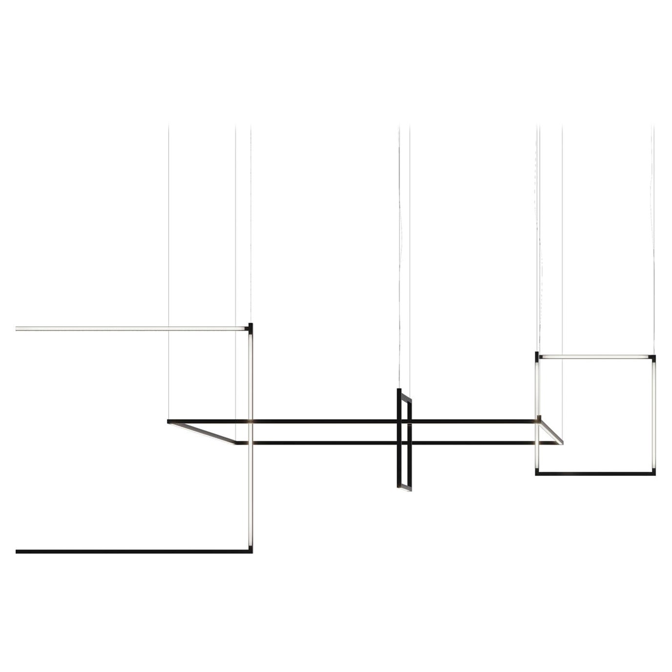 Nemo Linescapes Escritorio Matriz Colgante 44*44cm Horizontal 24W Negro 3000K