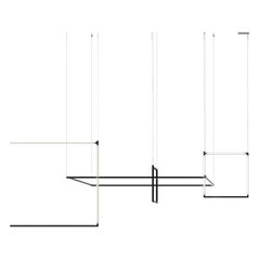 Nemo Linescapes Desk Matrix Pendelleuchte 44*44cm Vertikal 24W Schwarz 2700K