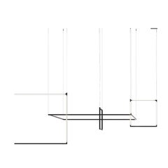 Nemo Linescapes Desk Matrix Pendelleuchte 44*44cm Vertikal 24W Schwarz 3000K