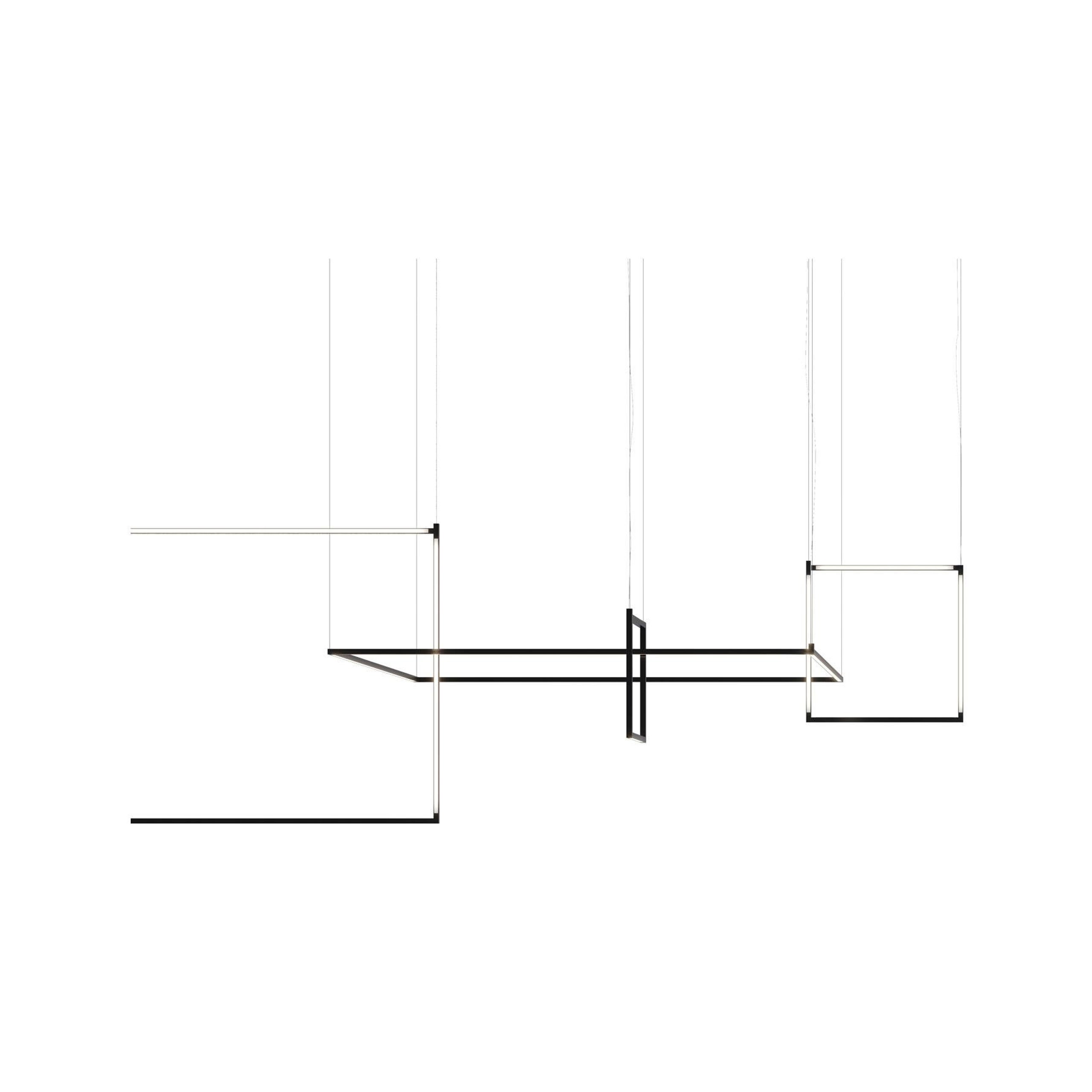 Nemo Linescapes Escritorio Matriz Luz Colgante 64*64cm Horizontal 40W Negro 2700K