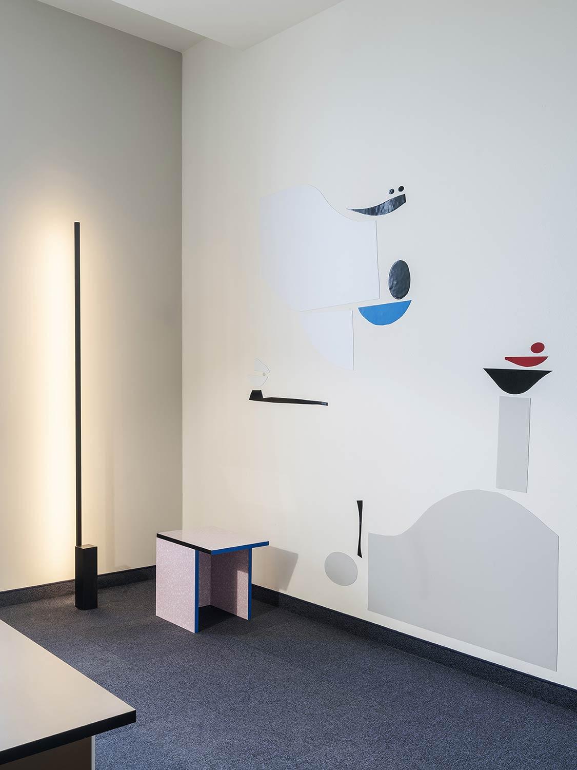 Nemo Linescapes Floor - negro/gris - LED 3000K Lámpara de pie de aluminio negro Italiano en venta