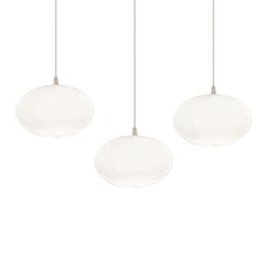 Nemo Maga Pendant Lighting in Glass White Chrome