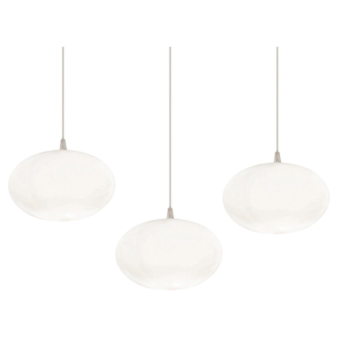 Nemo Maga Pendelleuchte aus Glas Weiß Chrom im Angebot