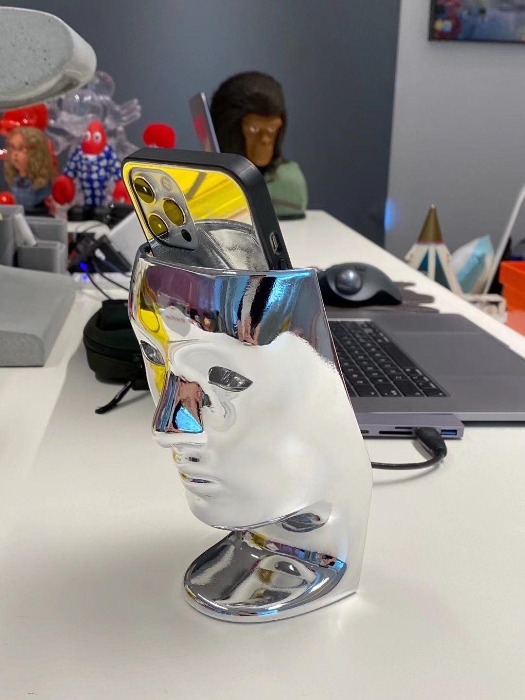 Free Shipping Nemo Miniatura Decorative Object Abs Metallic Silver By Driade In New Condition For Sale In Beverly Hills, CA
