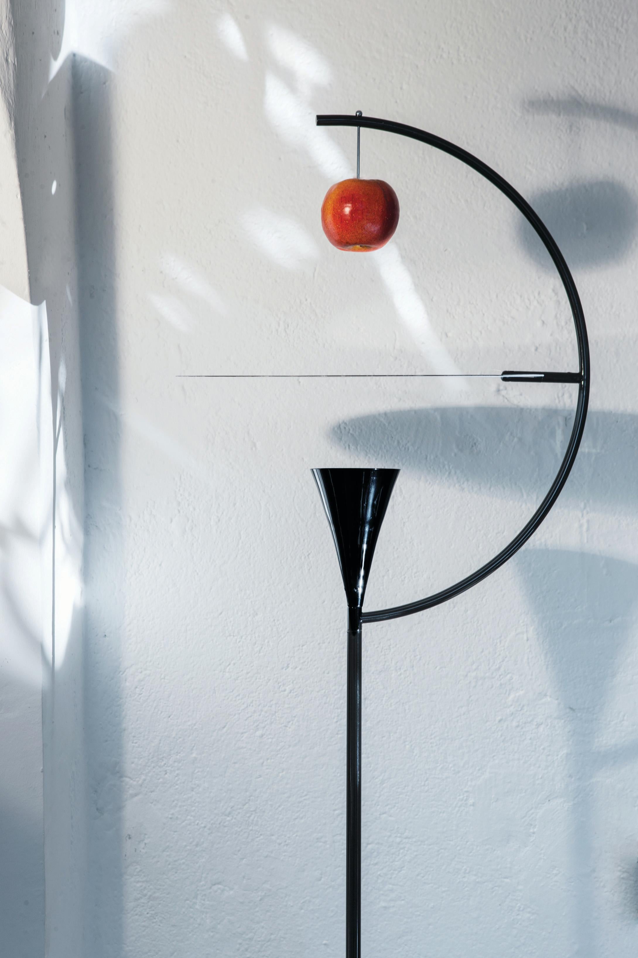 Italian Nemo Newton LED 2700K Floor Lamp in Black/White Reflector by Andrea Branzi For Sale