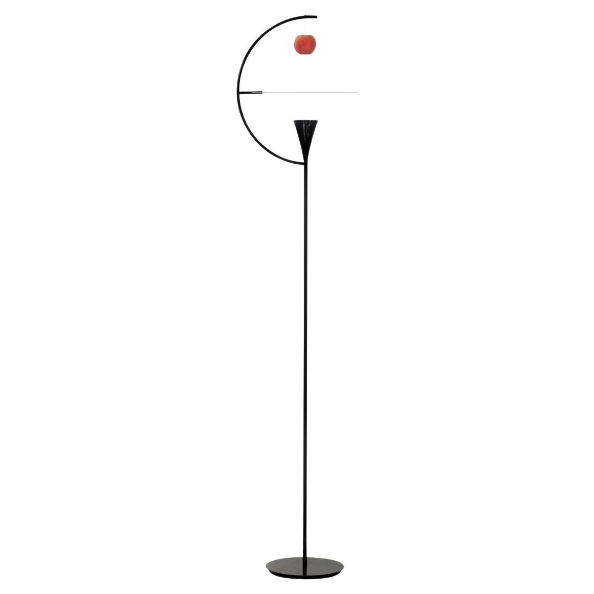 Nemo Newton LED 2700K Floor Lamp in Black/White Reflector by Andrea Branzi For Sale