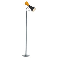 Nemo Parliament E26 Floor Lamp in Black/Yellow by Le Corbusier