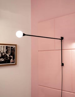 Nemo Potence Pivotante Mini G9 Wall Lamp 120V, 4W in Black by Charlotte Perriand