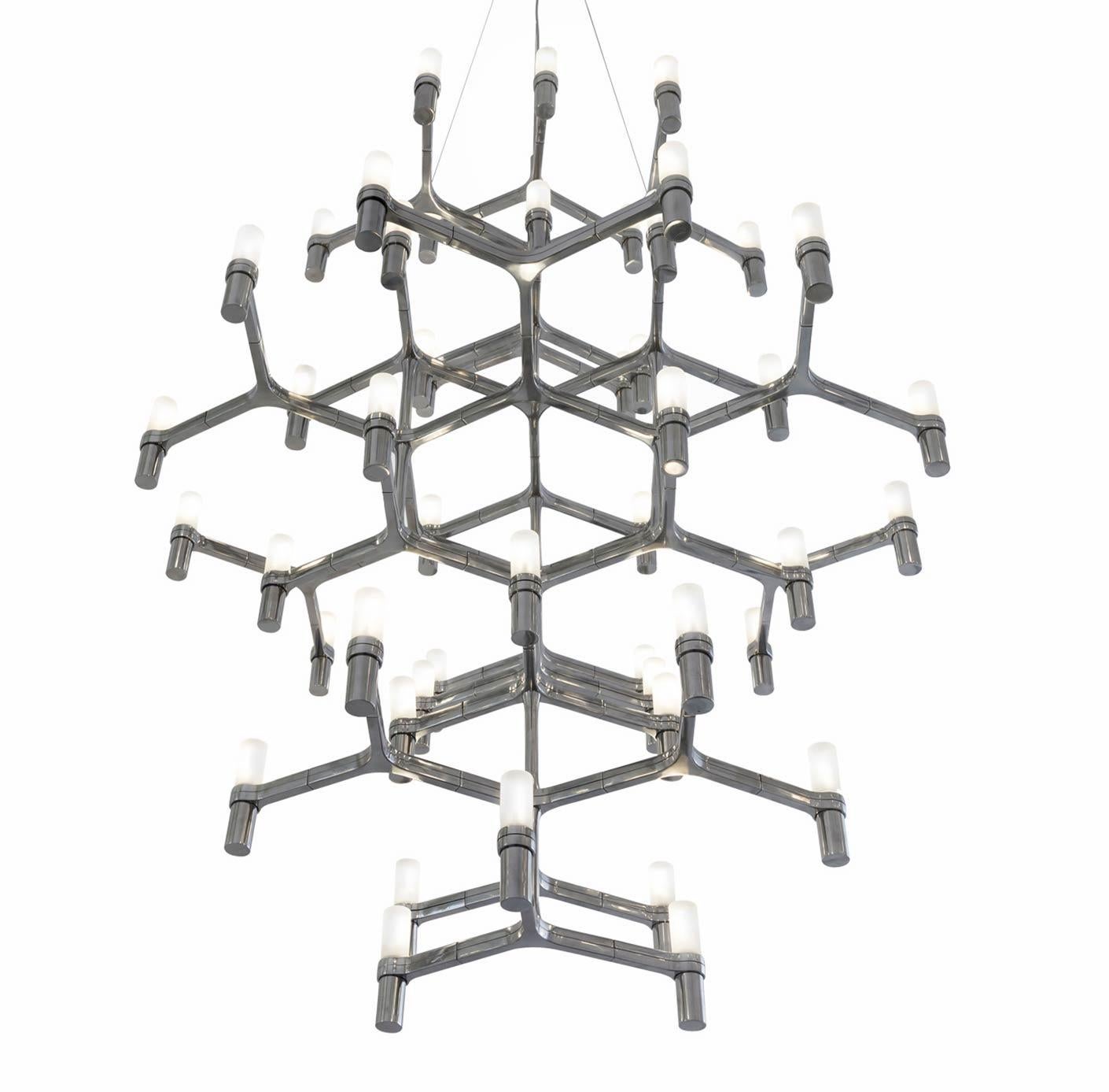 NEMO Suspension 
Crown Summa
48 G9 led bulbs
Polished aluminum / sandblasted glass 
Dimensions : h157cm x l109cms

Price : 3500€ for the Summa.