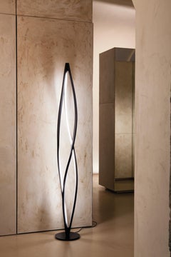 Nemo The Wind Collection LED 3500K Floor Lamp in Black by Arihiro Miyake
