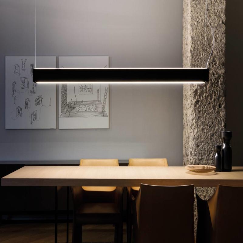 Lámpara Colgante NEMO Tru Horizontal Arriba/Abajo - Gris Titán, LED 2700K Aluminio en venta