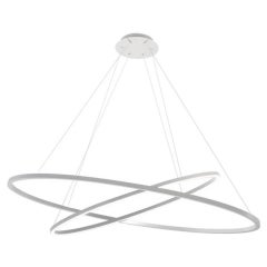 Lampadario doppio a LED Nemo White Ellisse di Federico Palazzari in STOCK