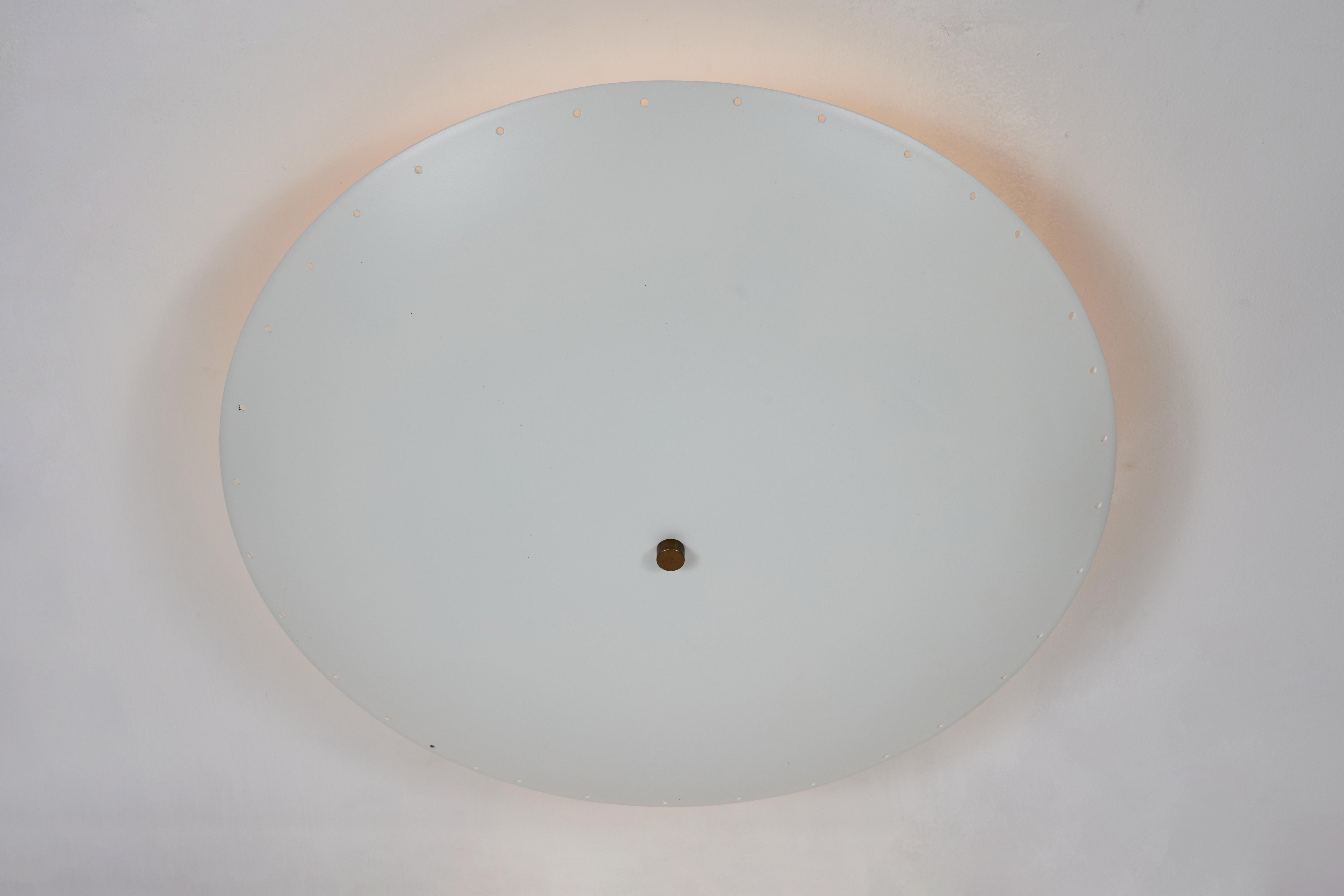 'Nina' Perforated Dome Ceiling Lamp in White by Alvaro Benitez For Sale 1