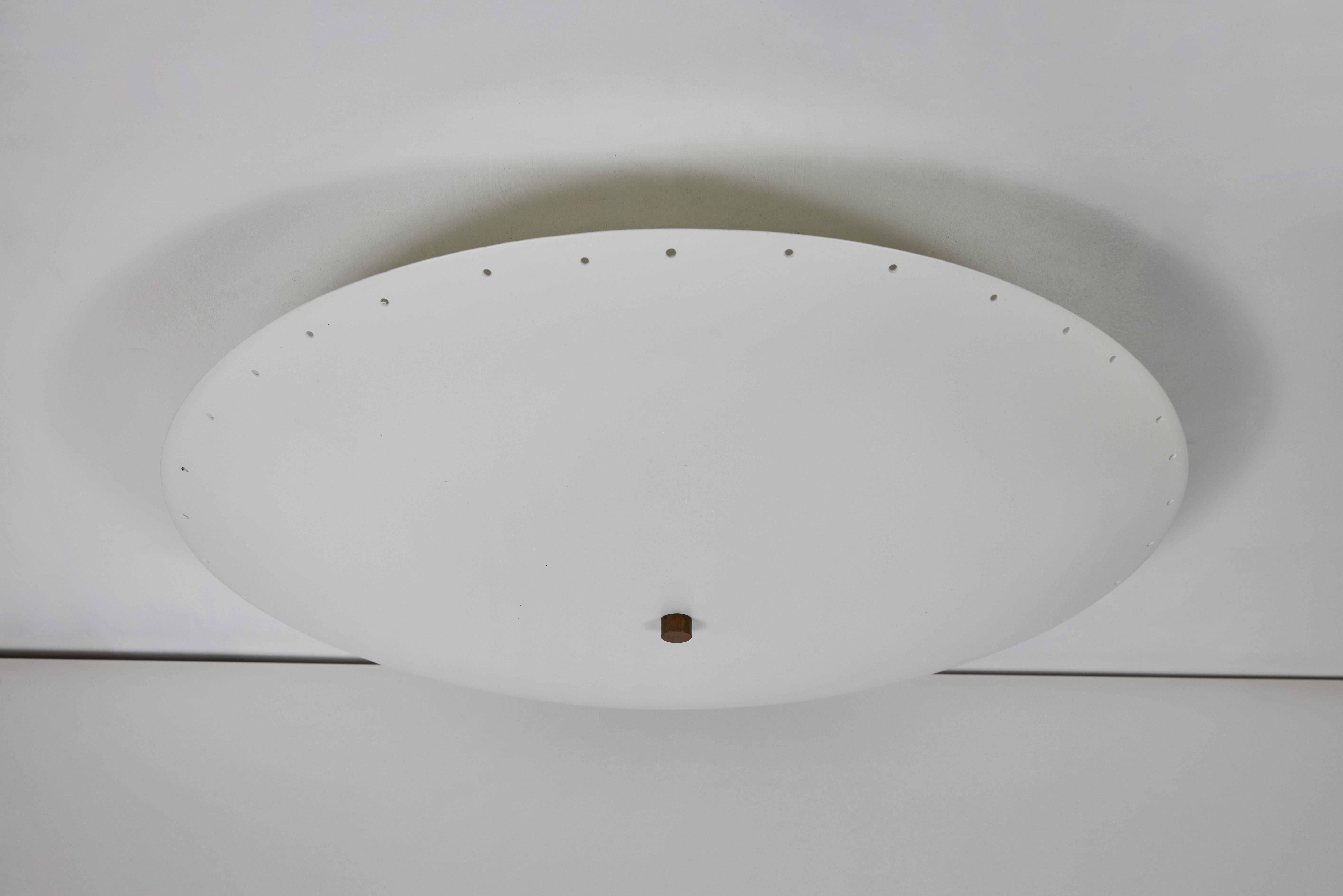 American 'Nina' Perforated Dome Ceiling Lamp in White by Alvaro Benitez For Sale