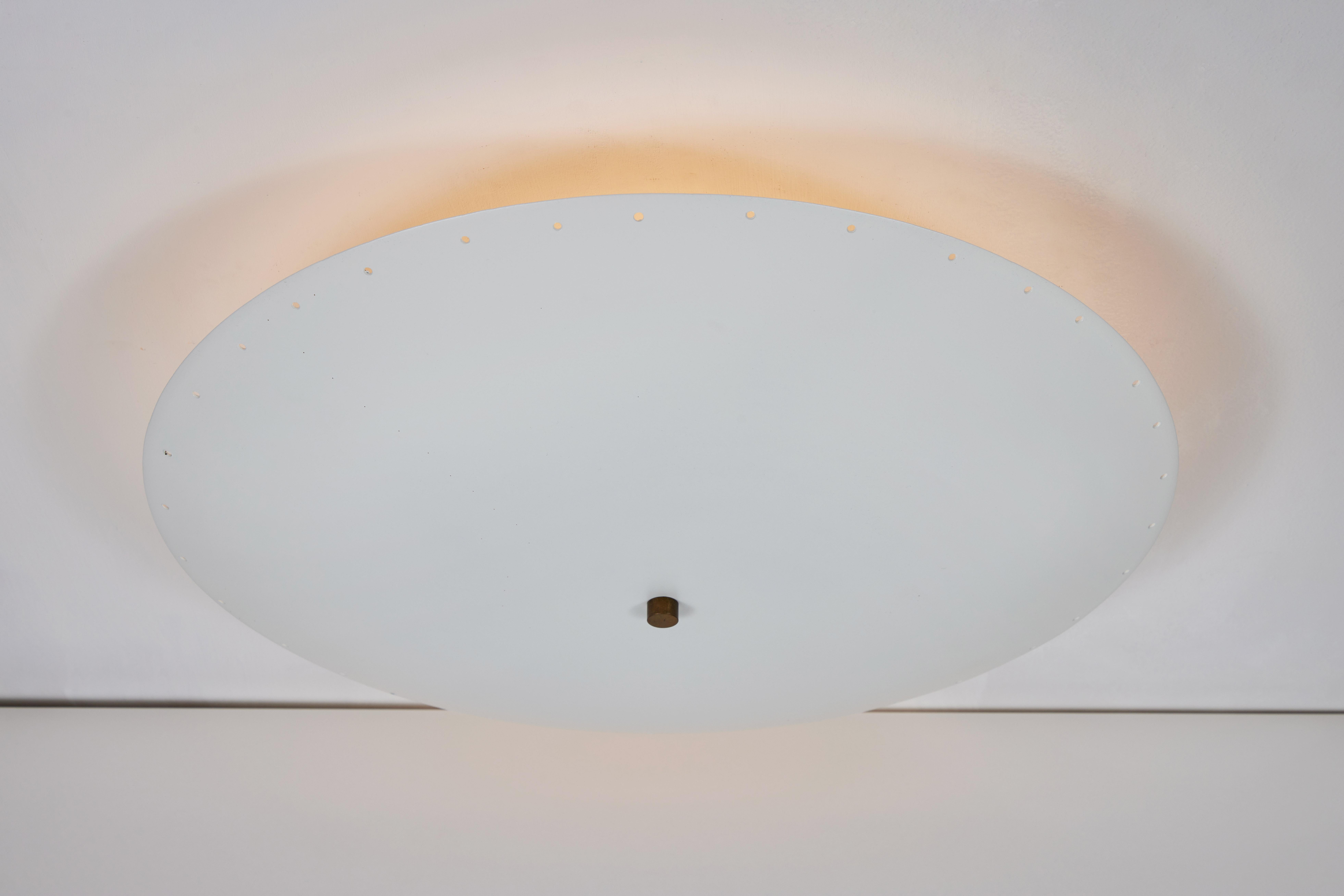 Contemporary 'Nina' Perforated Dome Ceiling Lamp in White by Alvaro Benitez For Sale