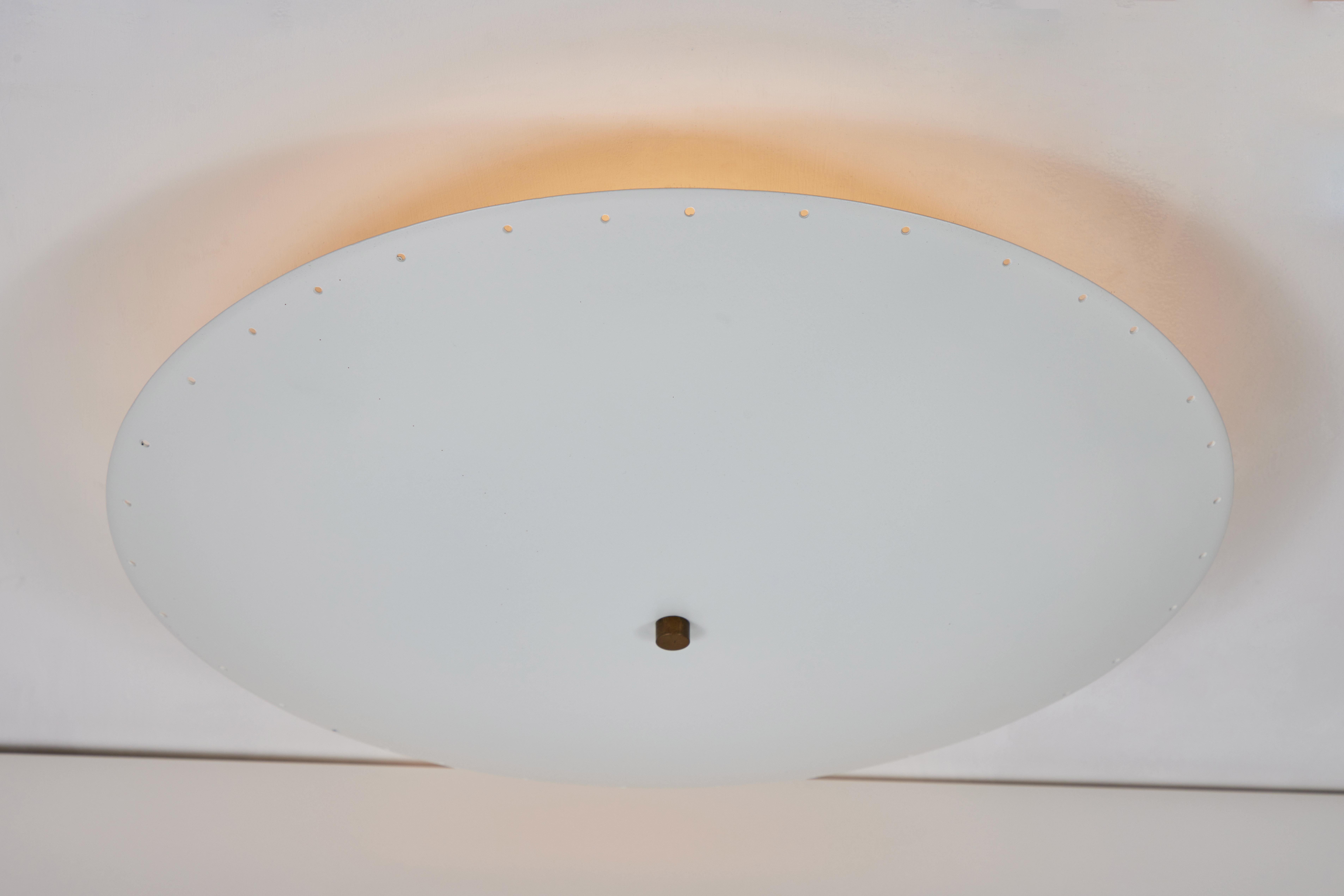 Metal 'Nina' Perforated Dome Ceiling Lamp in White by Alvaro Benitez For Sale