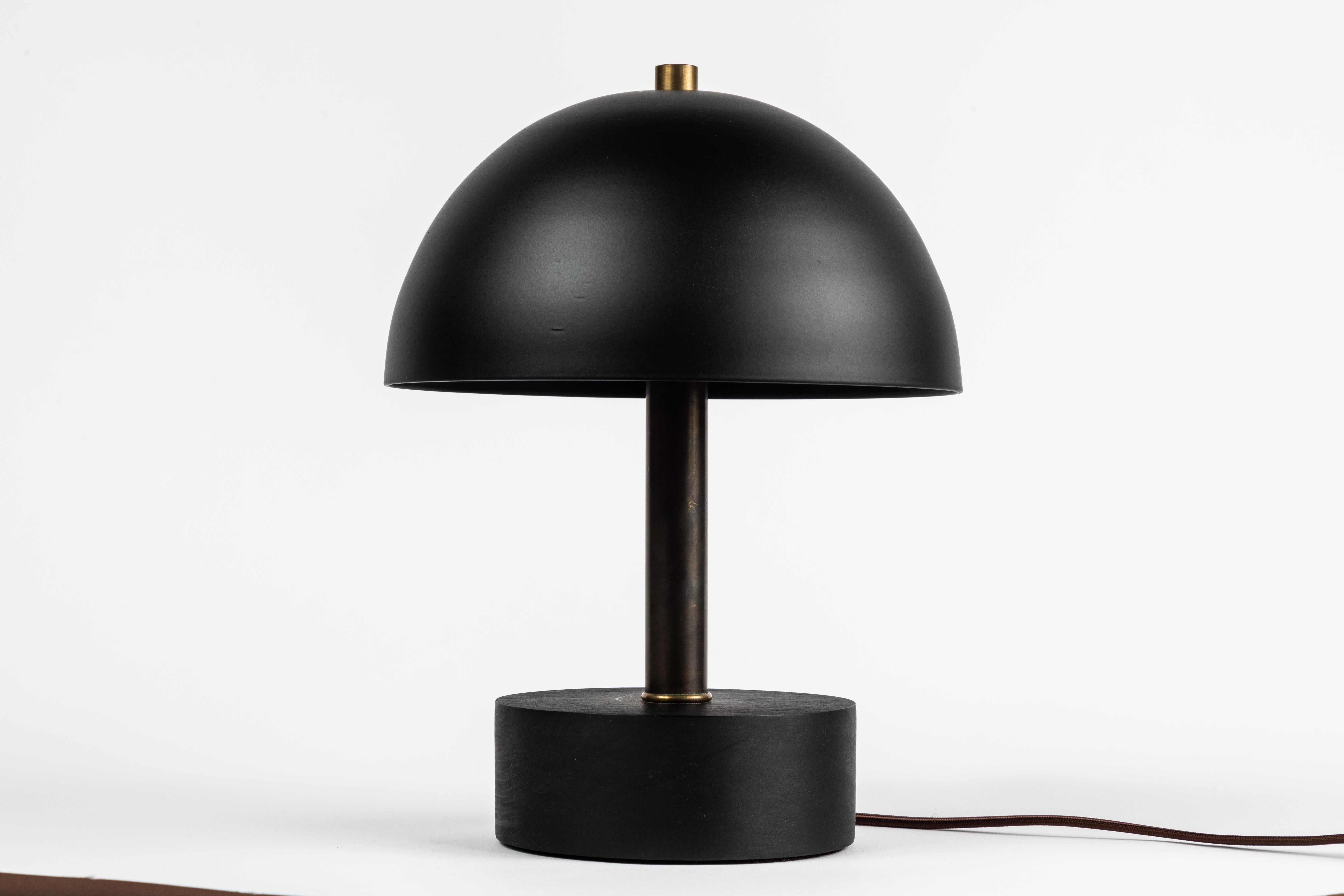 'Nena' Table Lamp in Black Metal and Wood by Alvaro Benitez For Sale 9