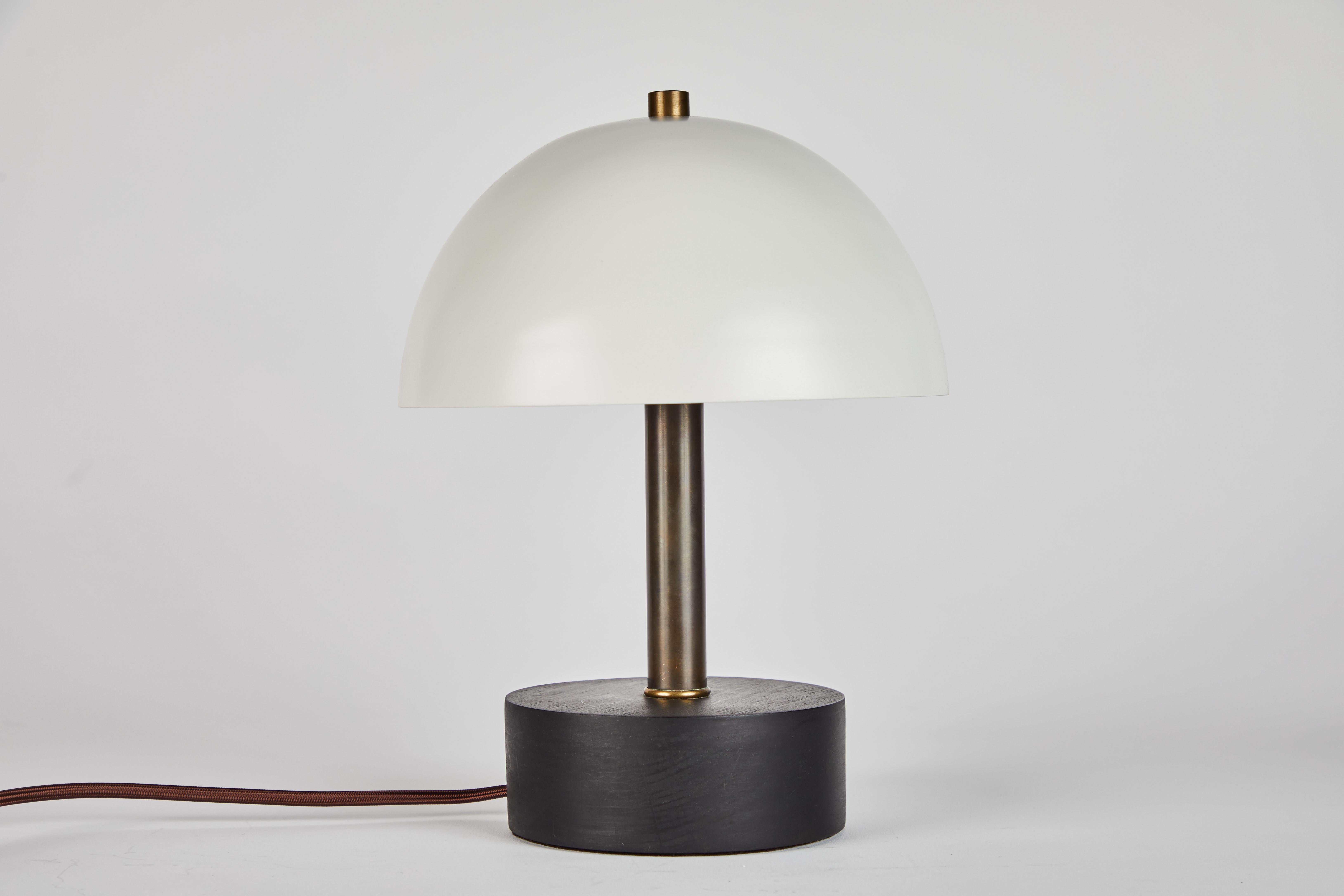 'Nena' Table Lamp in White Metal and Wood by Alvaro Benitez For Sale 11