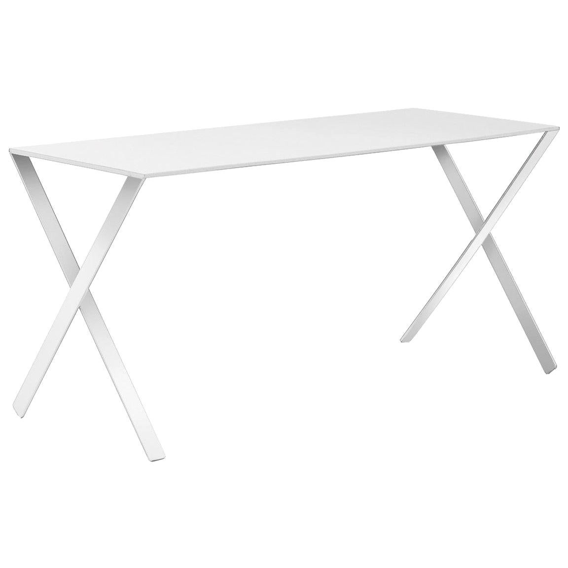 Nendo Bambi Table in White Lacquered Aluminum Structure for Cappellini For Sale