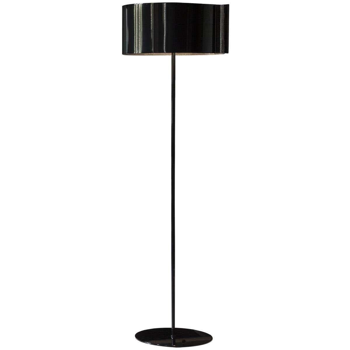 Nendo Floor Lamp 'Switch' Black Metal by Oluce In New Condition For Sale In Barcelona, Barcelona