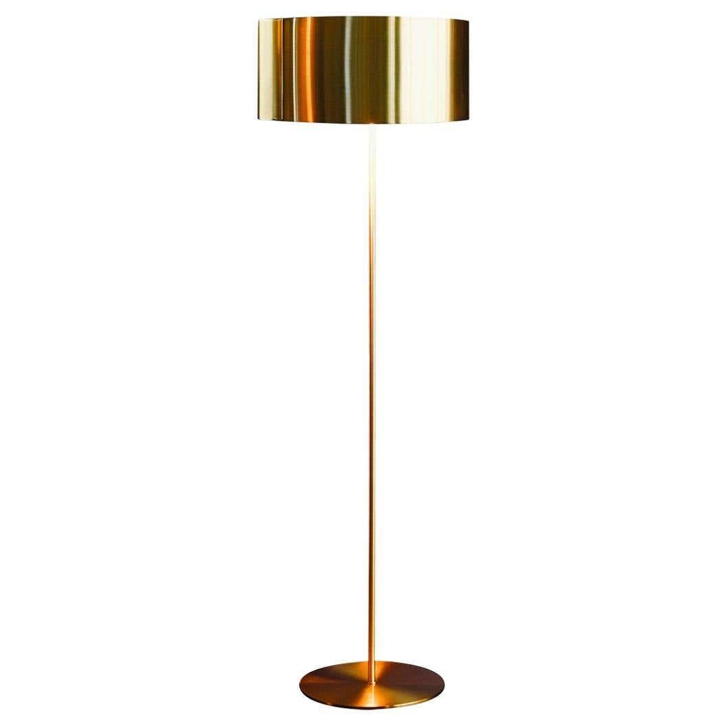 Lacquered Nendo Floor Lamp 'Switch' Satin Gold Edition by Oluce