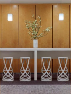 Nendo Hocker mit hohem Band aus rotem Metall mit matt lackierter Oberfläche für Cappellini