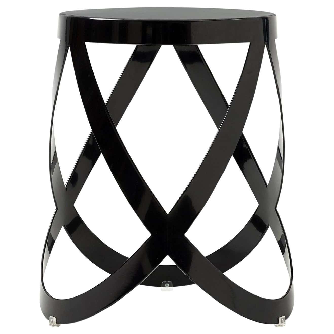 Customizable Nendo Low Ribbon Stools in Sheet Metal with Matte Lacquer ...