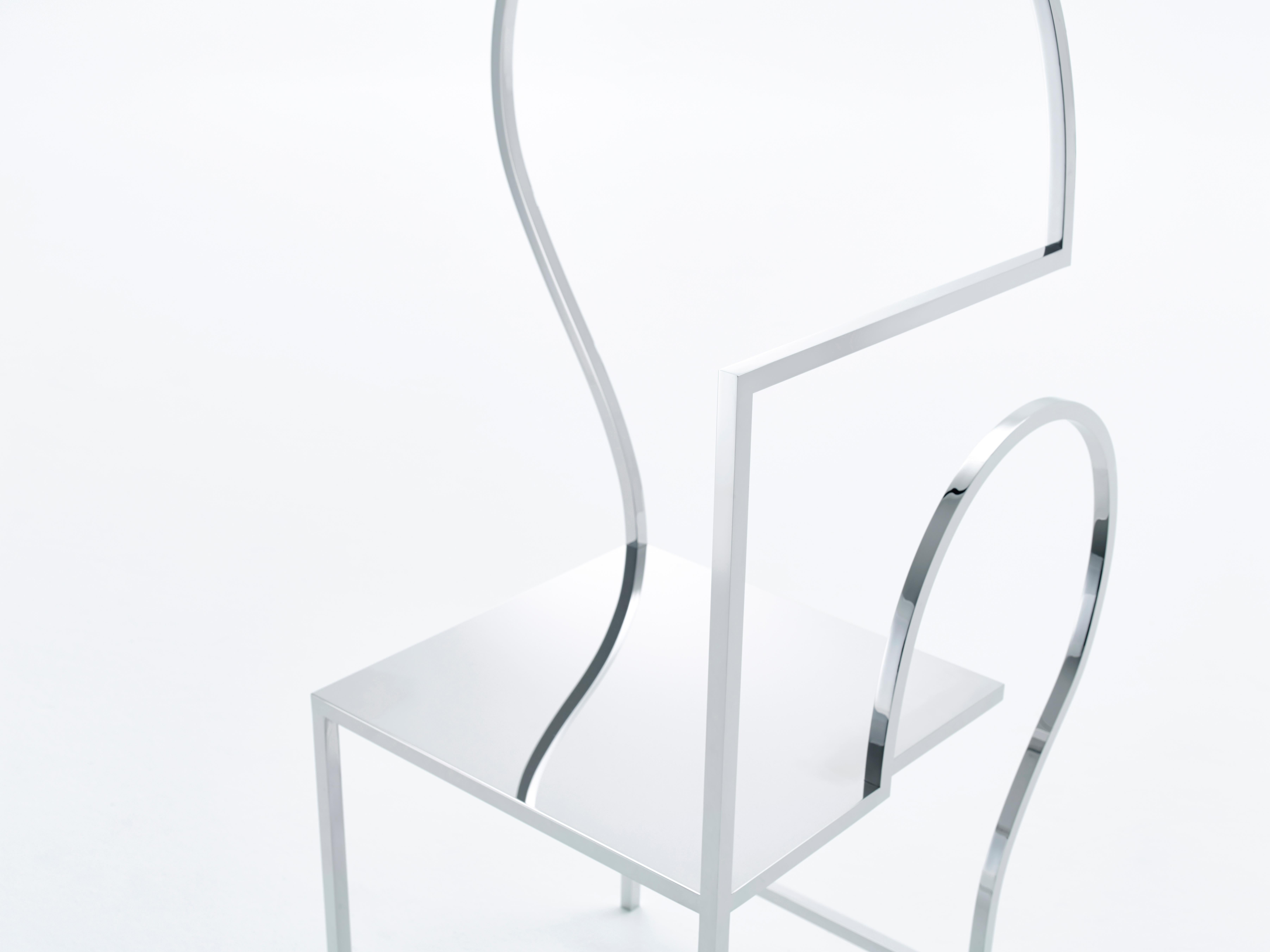 Manga chair (03), 2015
Stainless ateel
Measures: 46.25 x 22 x 24.5 inches
117.3 x 55.8 x 62.2 cm

Founded in Tokyo in 2002, with a second office established in Milan in 2005, nendo has received many distinctions, including the Iconic Design